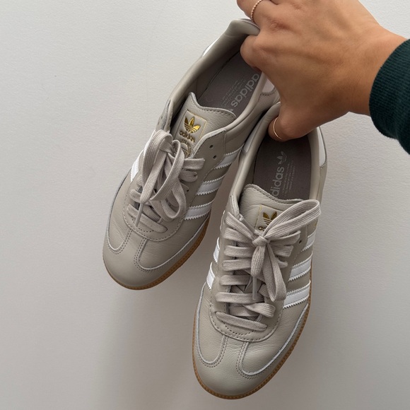 Adidas Samba Sneakers in Taupe and White - Picture 7 of 7